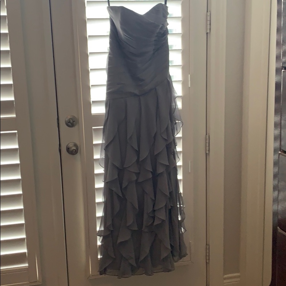 Grey Alfred Angelo floor length dress